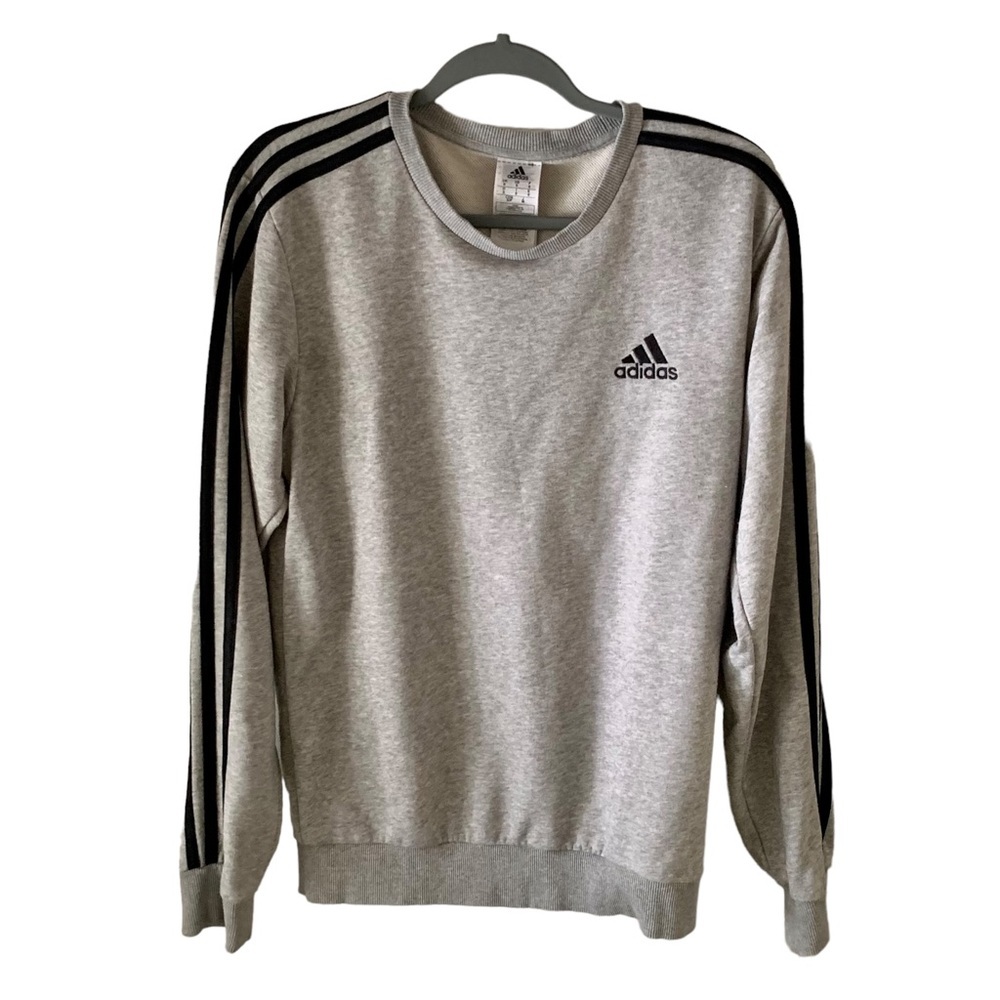 Adidas Women’s Essential 3- Stripes Sweatshirt Gray Size S